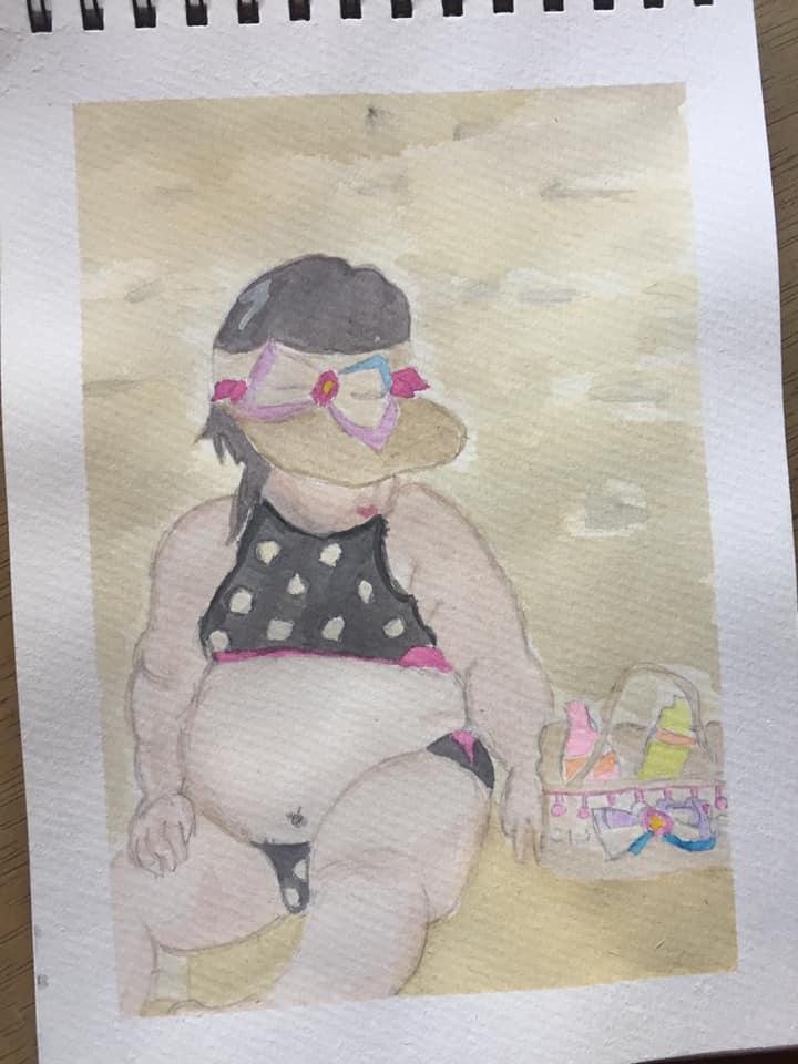 Beach-Baby-Watercolour